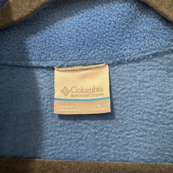 Columbia Unisex Youth L Blue Granite Mountain Fleece Jacket - Picture 3 of 7